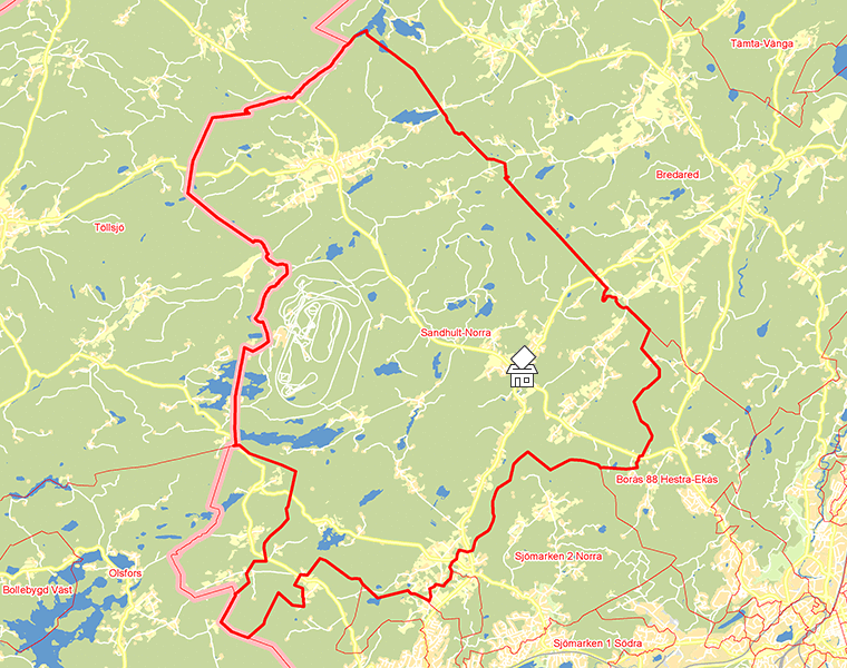 Karta över Sandhult-Norra