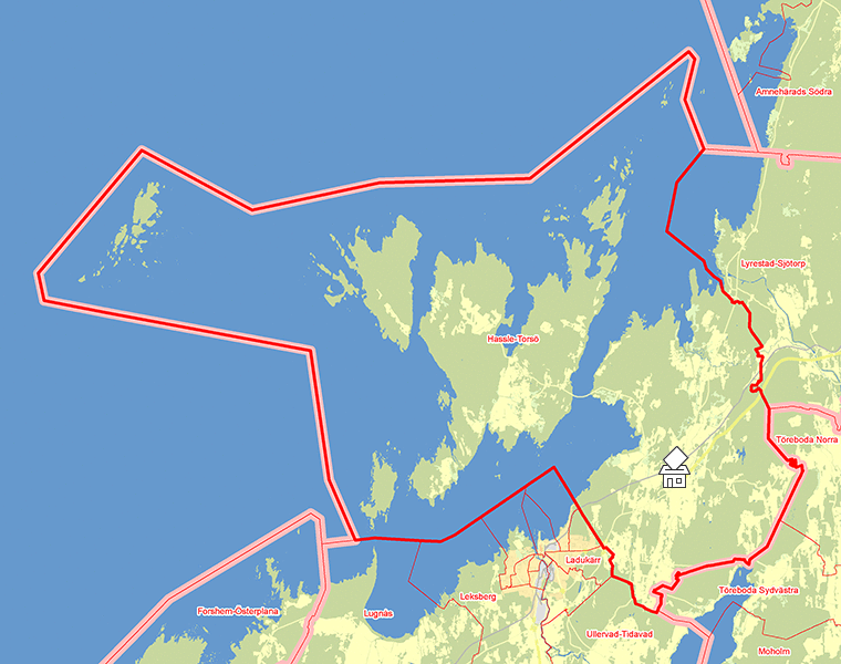 Karta över Hassle-Torsö