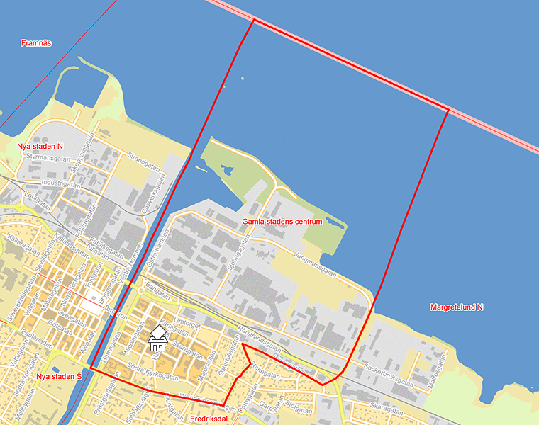 Karta över Gamla stadens centrum
