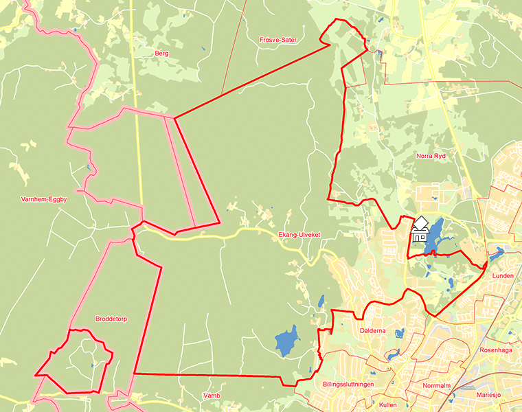 Karta över Ekäng-Ulveket