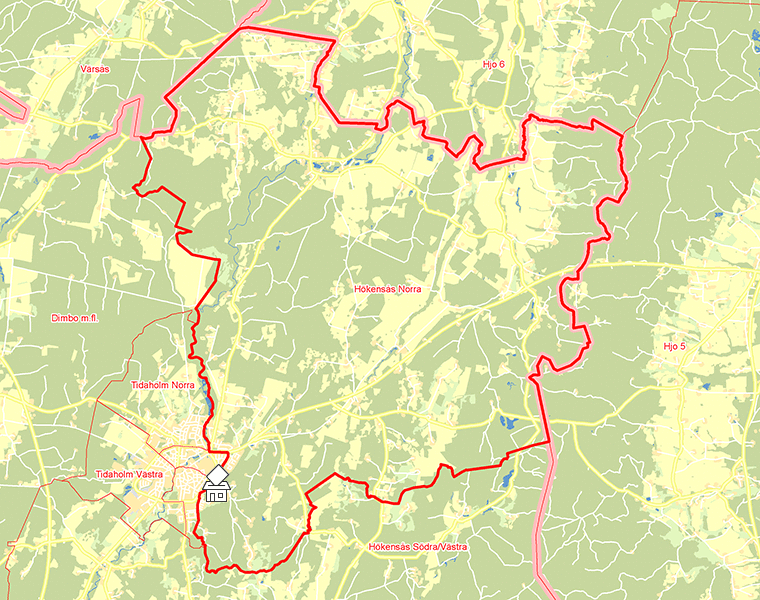 Karta över Hökensås Norra