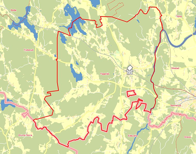 Karta över Fagerås