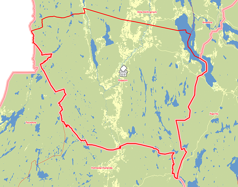 Karta över Koppom