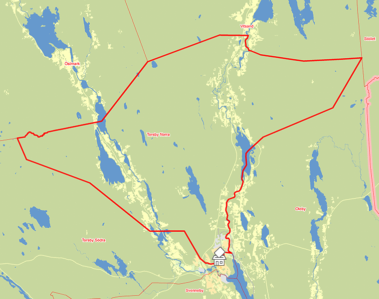 Karta över Torsby Norra