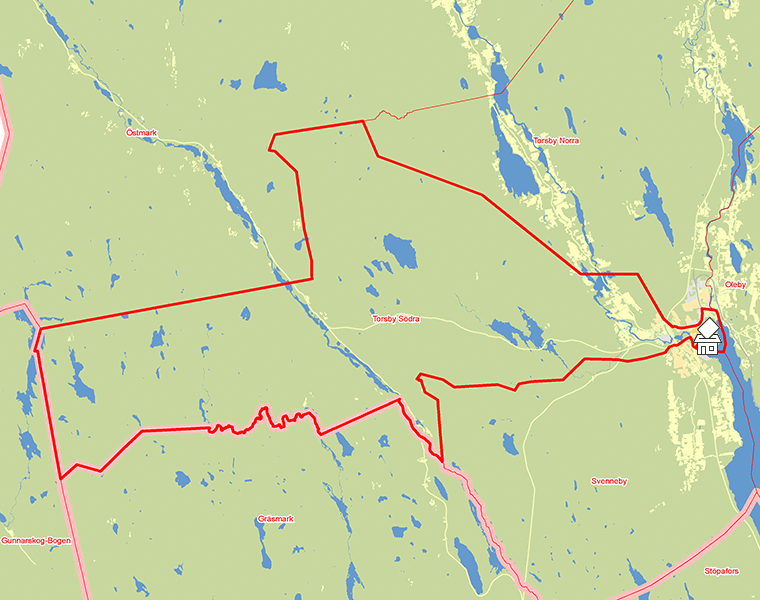 Karta över Torsby Södra
