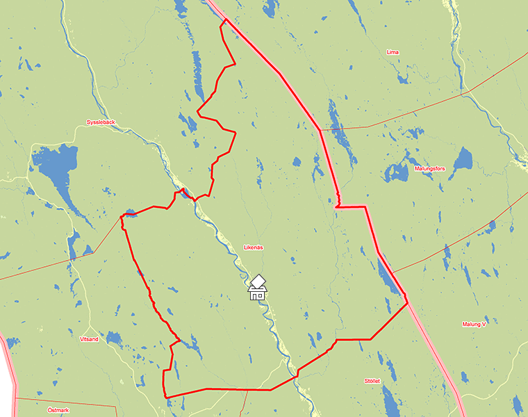 Karta över Likenäs