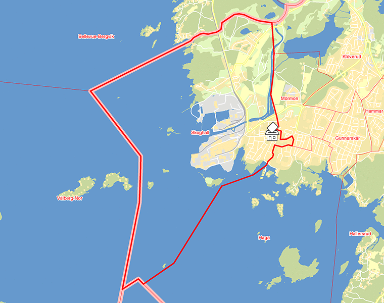 Karta över Skoghall