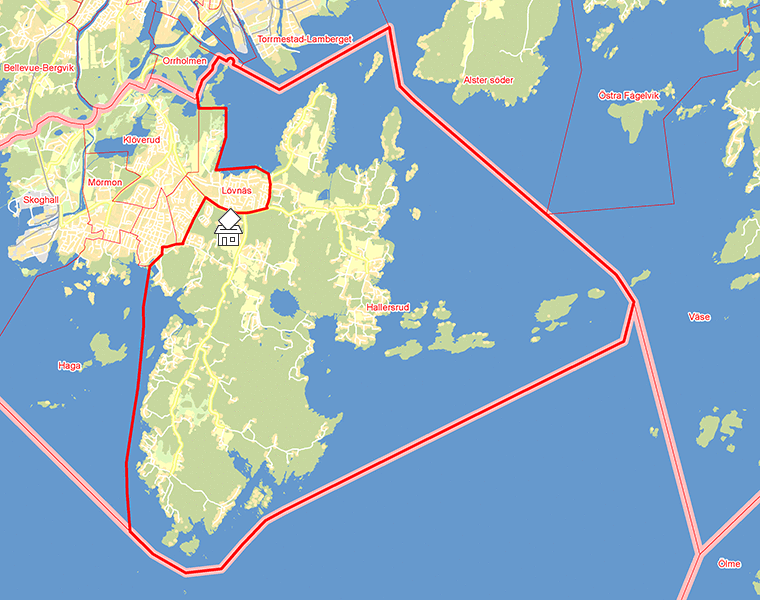 Karta över Hallersrud