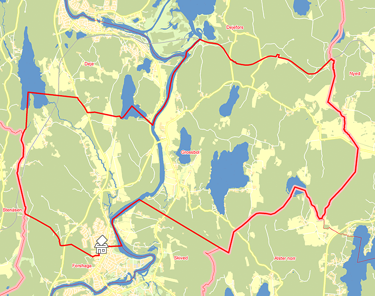 Karta över Grossbol