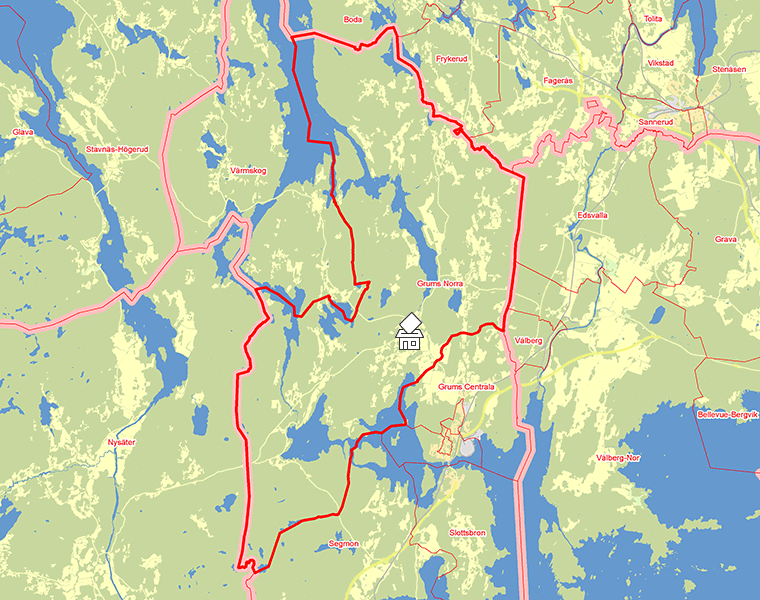 Karta över Grums Norra