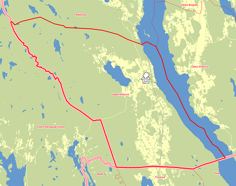 Karta över Västra Ämtervik