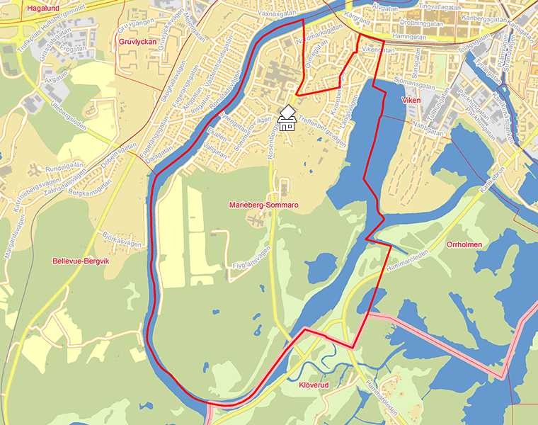 Karta över Marieberg-Sommaro