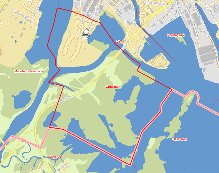 Karta över Orrholmen