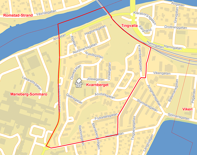 Karta över Kvarnberget
