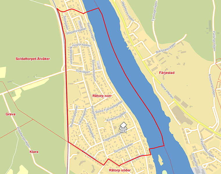 Karta över Råtorp norr