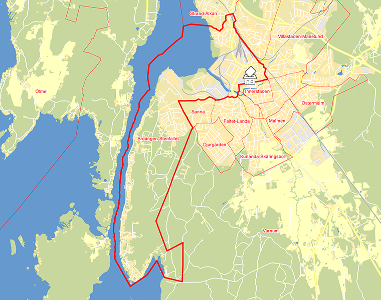 Karta över Broängen-Stenfallet