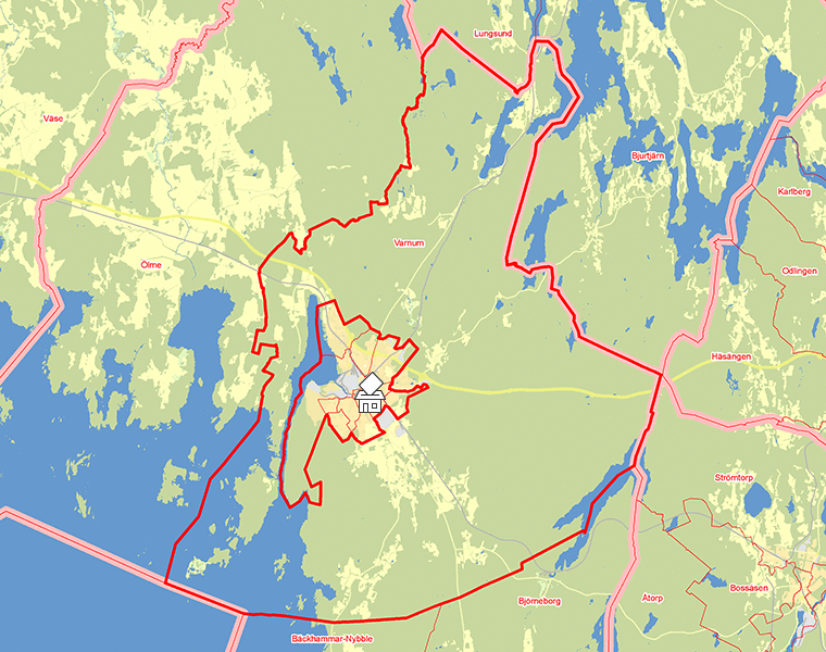Karta över Varnum