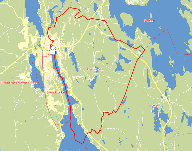 Karta över Filipstads Östra