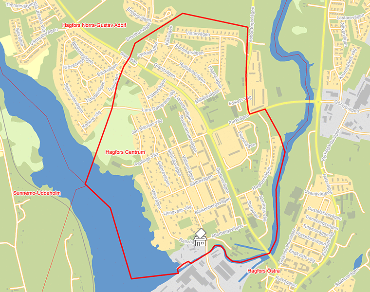 Karta över Hagfors Centrum