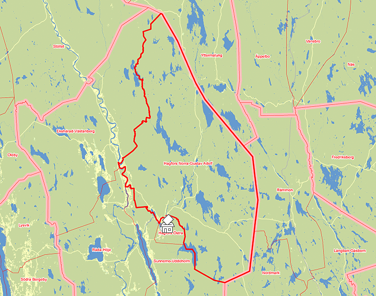 Karta över Hagfors Norra-Gustav Adolf