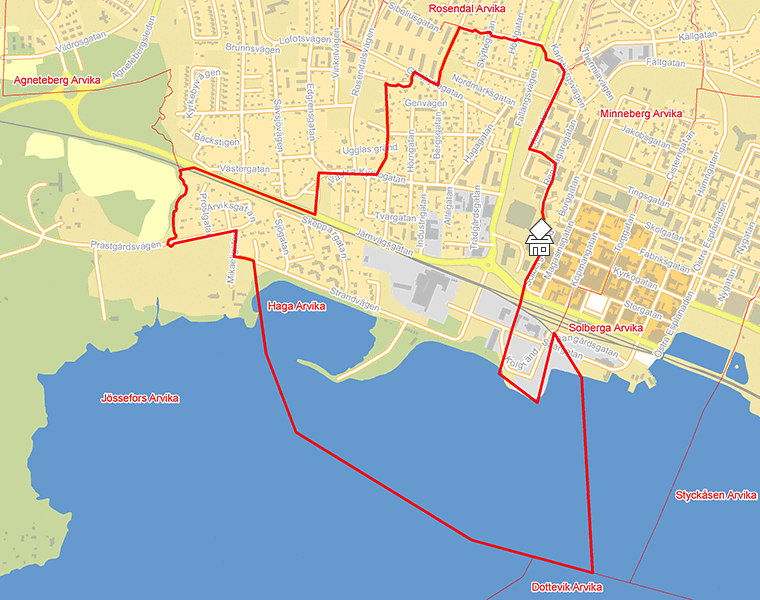Karta över Haga Arvika