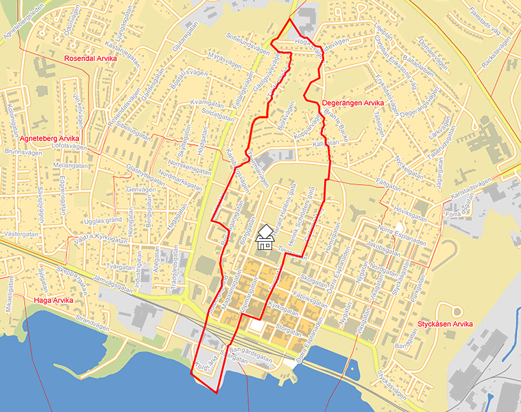 Karta över Minneberg Arvika