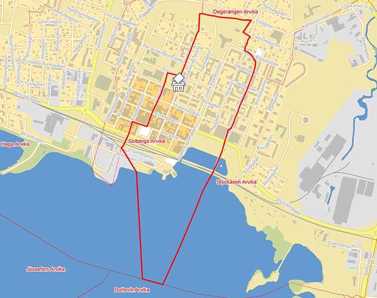 Karta över Solberga Arvika