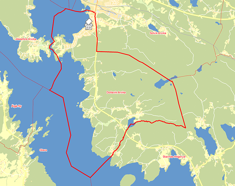 Karta över Dottevik Arvika