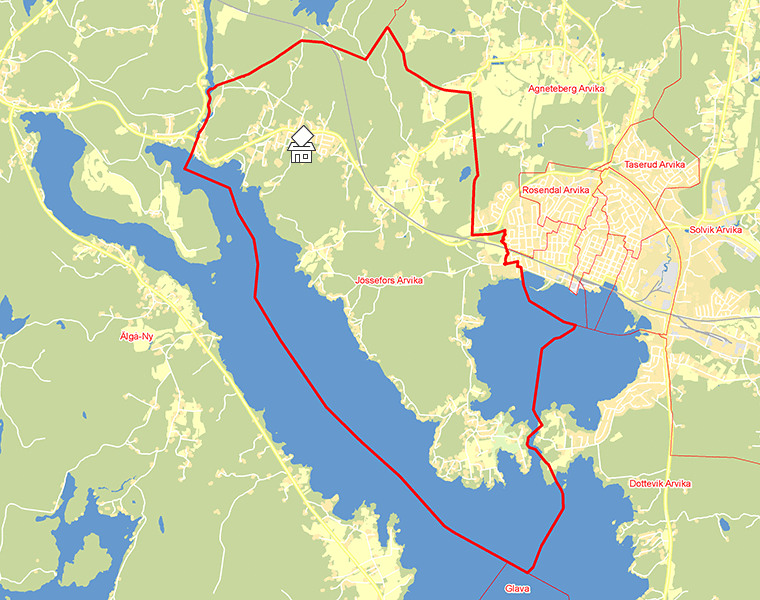 Karta över Jössefors Arvika