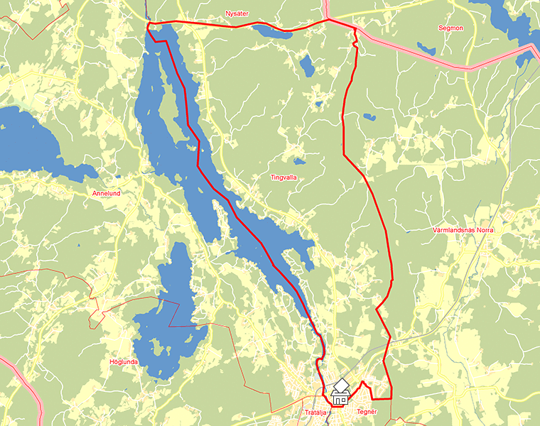 Karta över Tingvalla