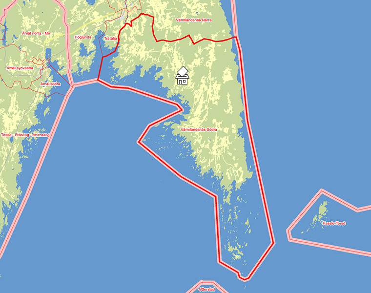 Karta över Värmlandsnäs Södra