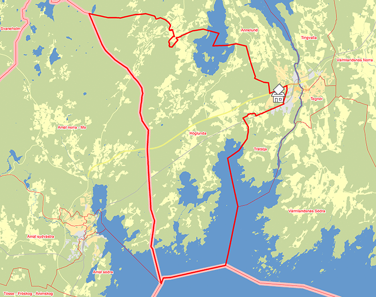 Karta över Höglunda