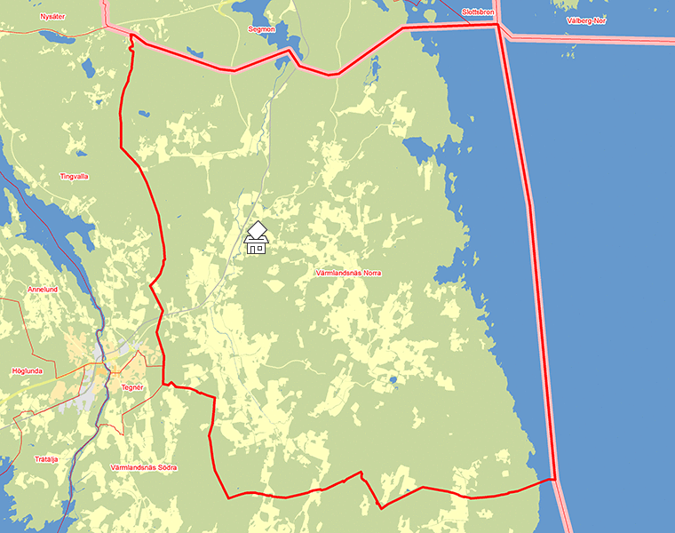 Karta över Värmlandsnäs Norra