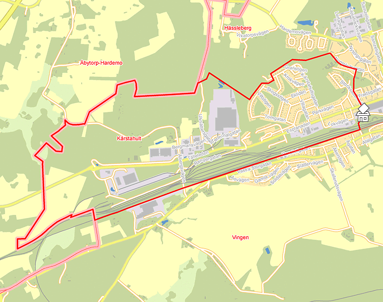 Karta över Kårstahult
