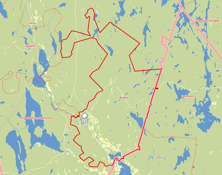 Karta över Bångbro