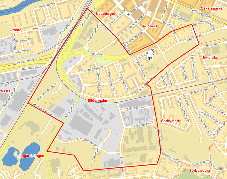 Karta över Södermalm