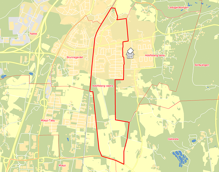 Karta över Adolfsberg västra