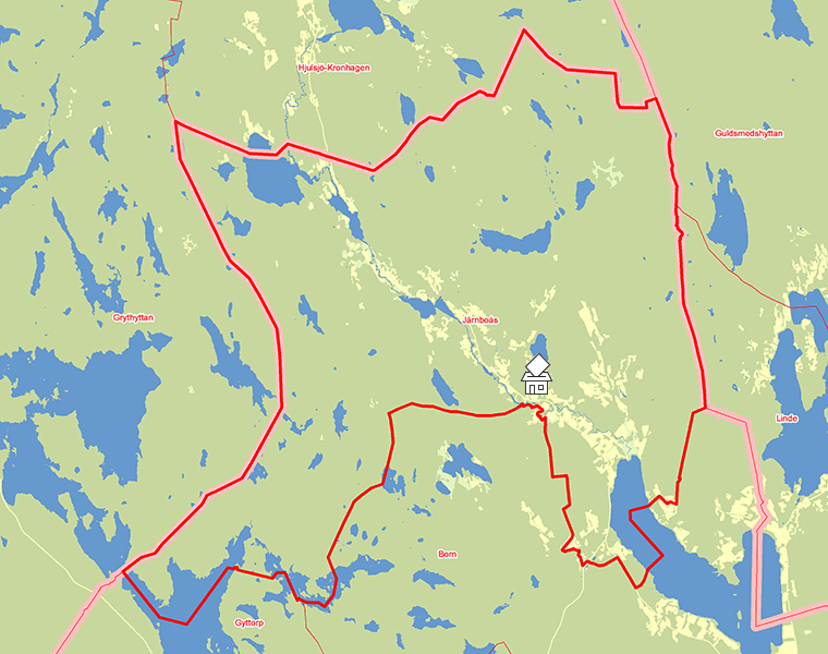 Karta över Järnboås