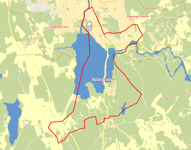 Karta över Lindesbergs Mellersta