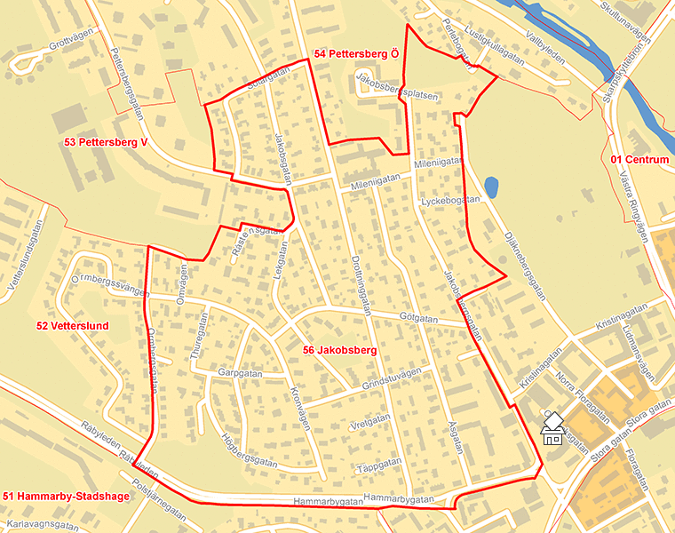 Karta över 56 Jakobsberg