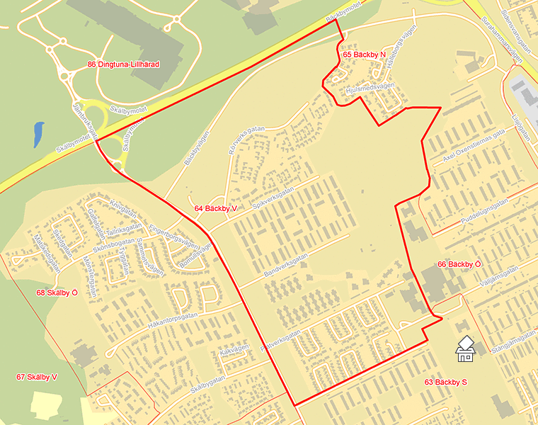 Karta över 64 Bäckby V