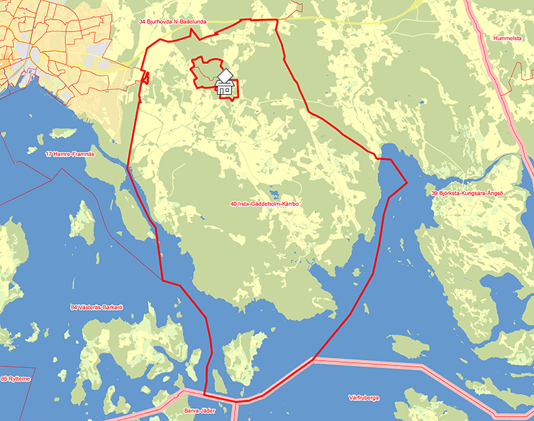 Karta över 40 Irsta-Gäddeholm-Kärrbo