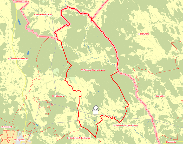 Karta över 38 Tillberga-Tortuna-Sevalla