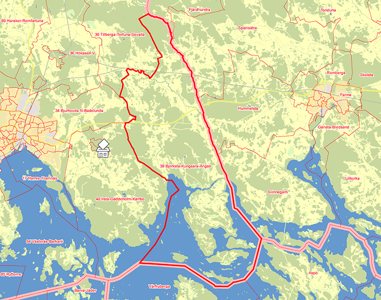 Karta över 39 Björksta-Kungsåra-Ängsö