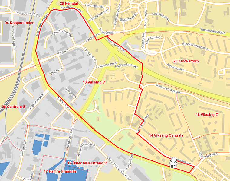 Karta över 13 Viksäng V