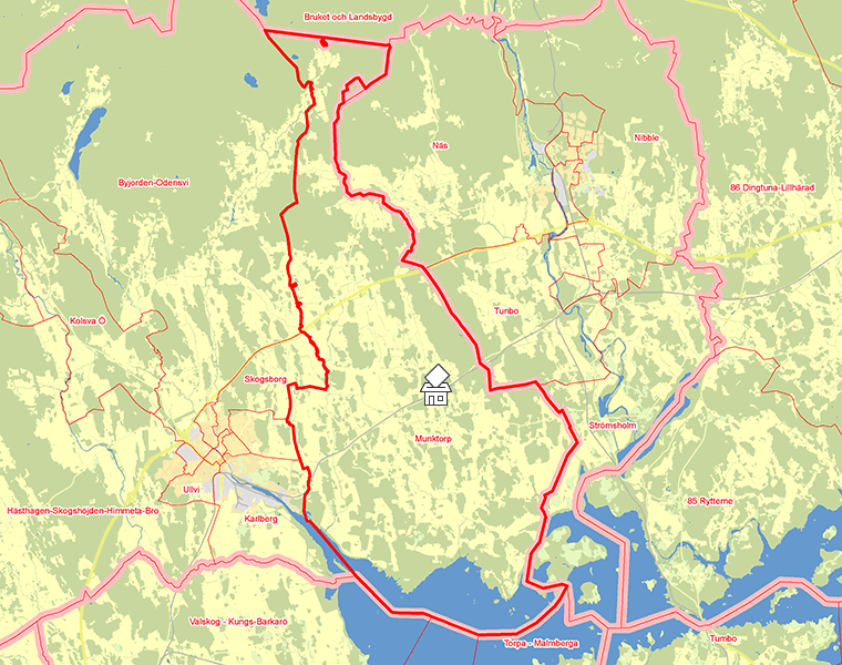 Karta över Munktorp