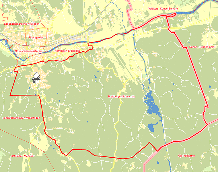 Karta över Brattberget-Strömsnäs