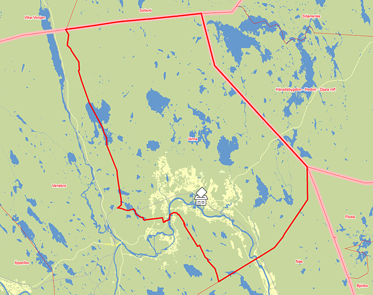 Karta över Järna