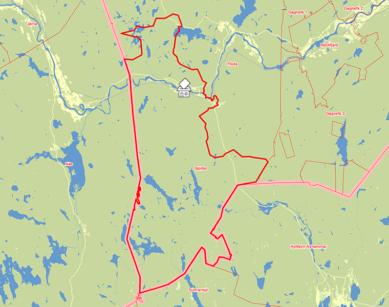 Karta över Björbo