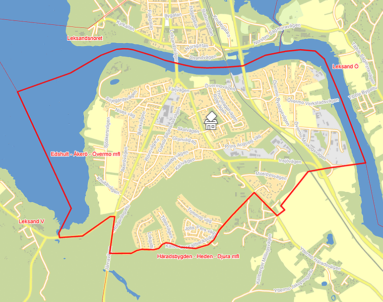 Karta över Edshult - Åkerö - Övermo mfl